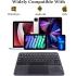 Wireless Bluetooth Keyboard, Ultra Slim Rechargeable Portable Cordless Keyboard with Touchpad 10 Inch Wireless Keyboard for iOS, Android, Windows, iPad, iPhone, Samsung (Black)